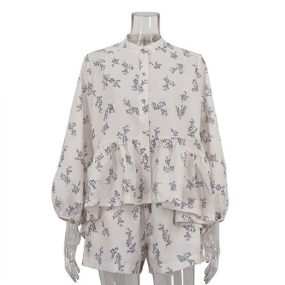 French Style Classic Puff Sleeve Small Suits
