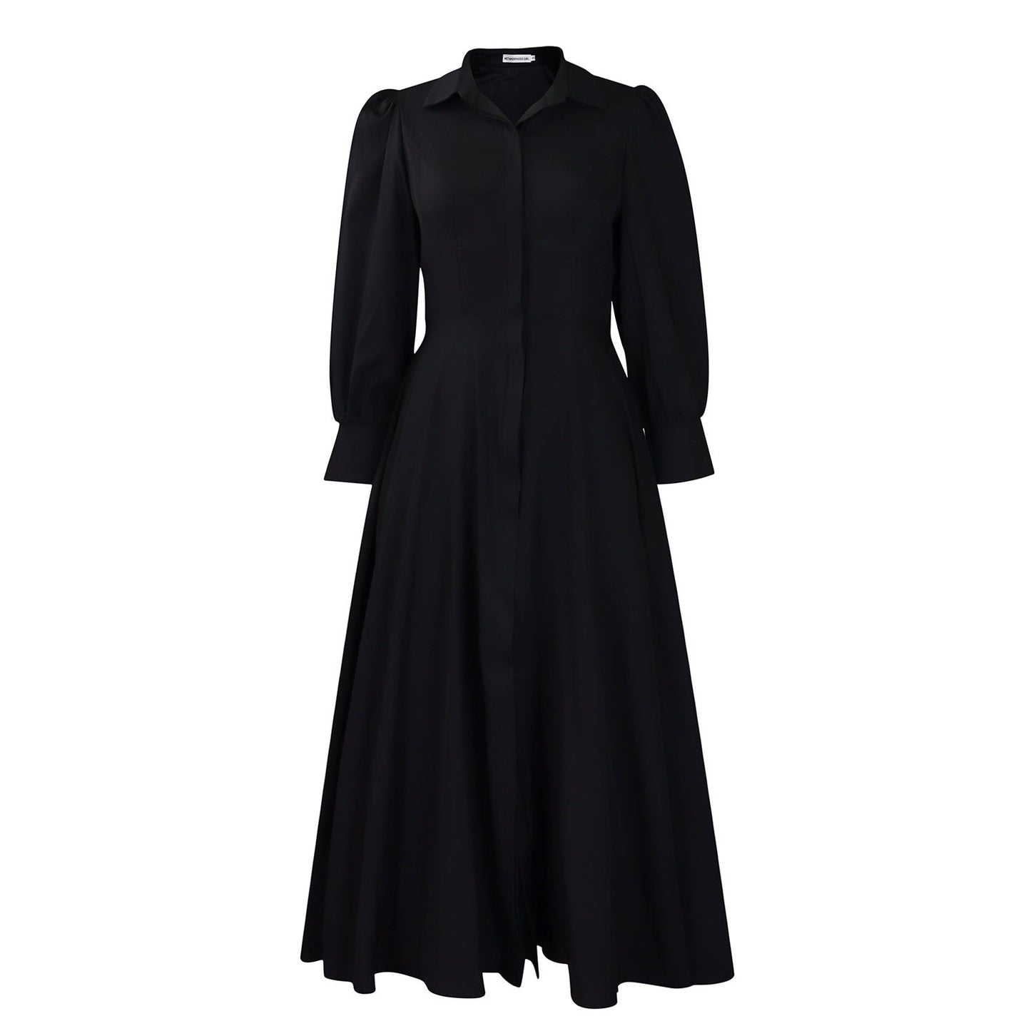 Women's Long Sleeve Big Hem Shirt Dress Fashionable Dresses