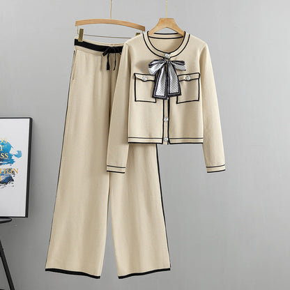 Women's Classic Style Fashion Elegant Knitted European Suits