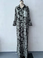Women's Summer Fashion Printed Long Sleeve Loose Dresses