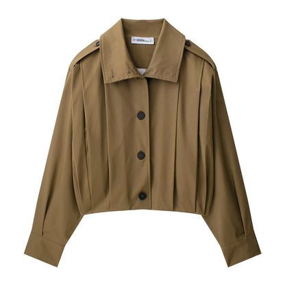 Women's Autumn Street Fashion Personality Pleated Coats