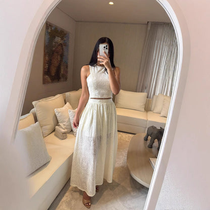 Pretty Lace Vacation Loose Casual Two-piece Suits