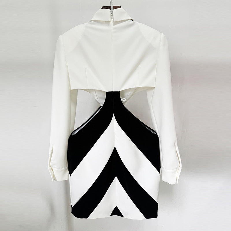 Fashion Graceful Personality Series Hollow Tie Waist Dresses