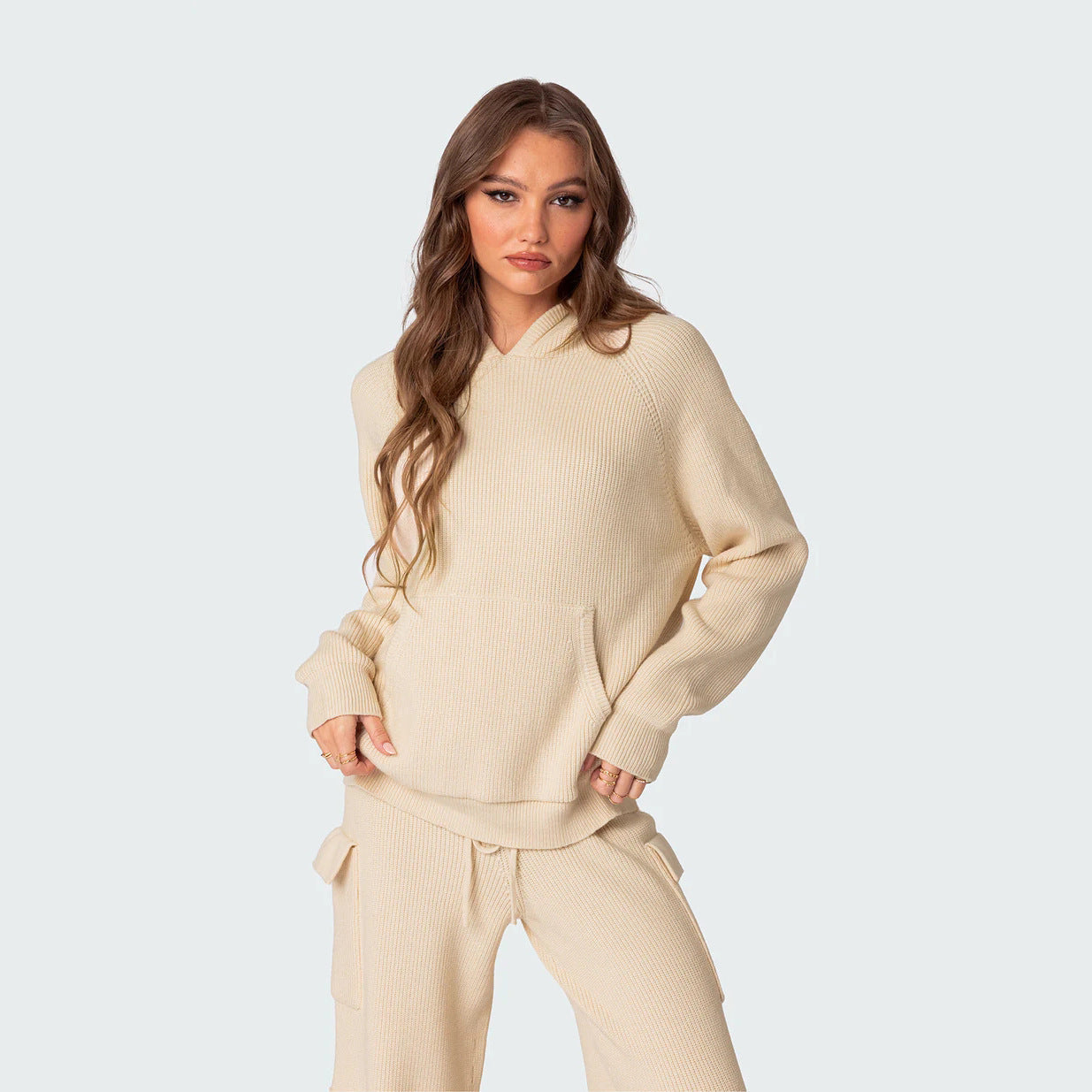 Women's Glamorous Fashion Hooded Sports Casual Suits
