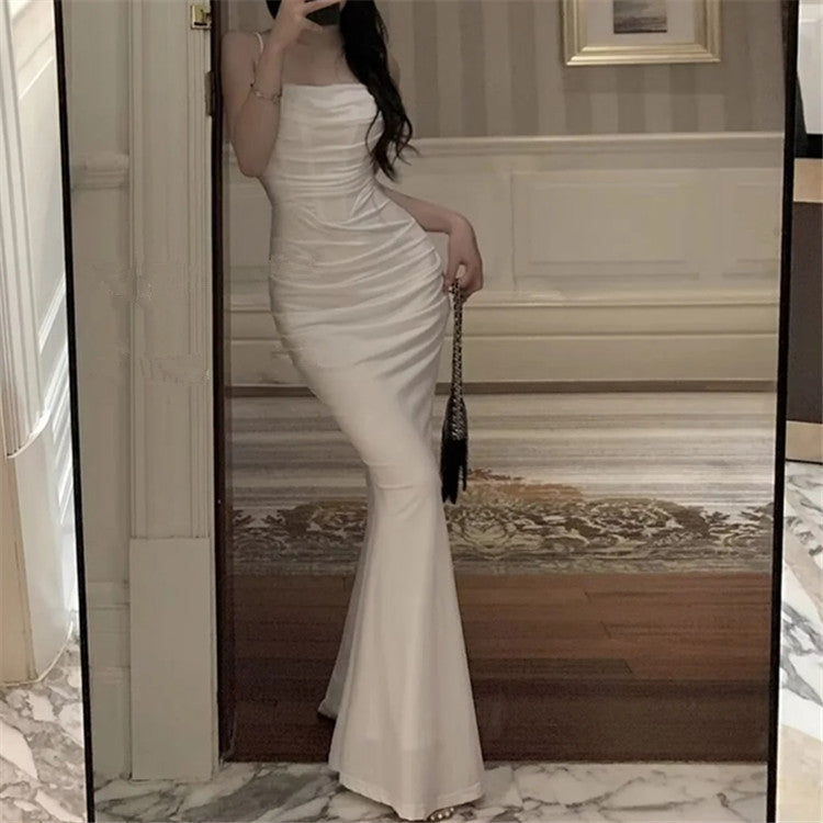 Three-dimensional Fishbone Sexy Fishtail Atmosphere Slimming Dresses