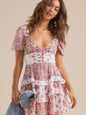 French Retro Blue White Porcelain Floral Dresses