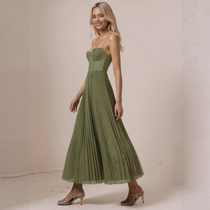 Women's Bridesmaid Gown Backless Deep V Sexy Dresses