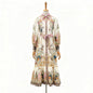 Women's Style Palace Elegant Printed Dress Early Autumn Dresses