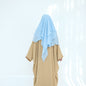 Ruffled Big Swing Headscarf Solid Color Dresses