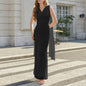 Summer Mesh Swing Collar Pleated Dress Sexy Backless Slim Fit Figure Flattering Sheath Dress