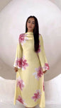 Pure Beautiful Printed Dress Waist Ankle Dresses