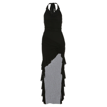 Women's Color Sexy Hot Halter Slim Fit Dresses