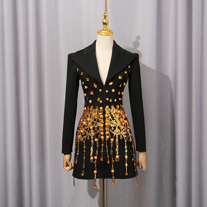 Women's Patchwork Retro Palace Style Light Luxury Clothing