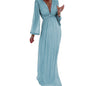 Women's Fashion Beige Collar Long Sleeve Sequins Dresses