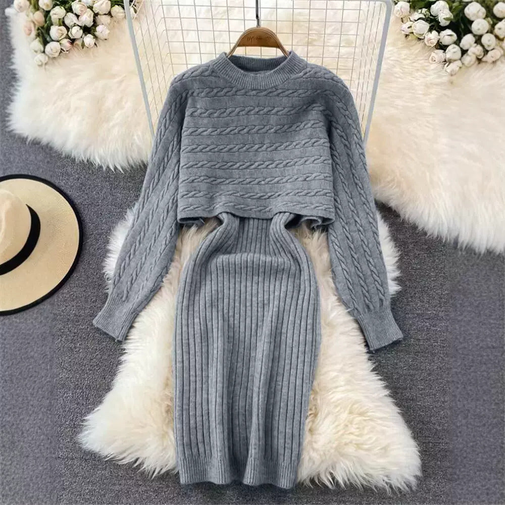 Classic Party Casual Twist Wool Sling Dresses