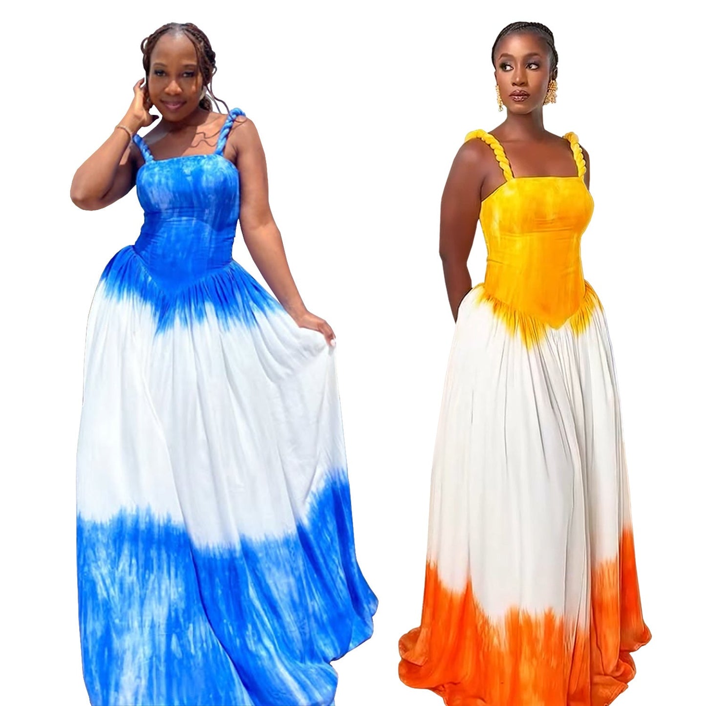 Women's Fashion Wear Loose Strap Seaside Atmosphere Dresses