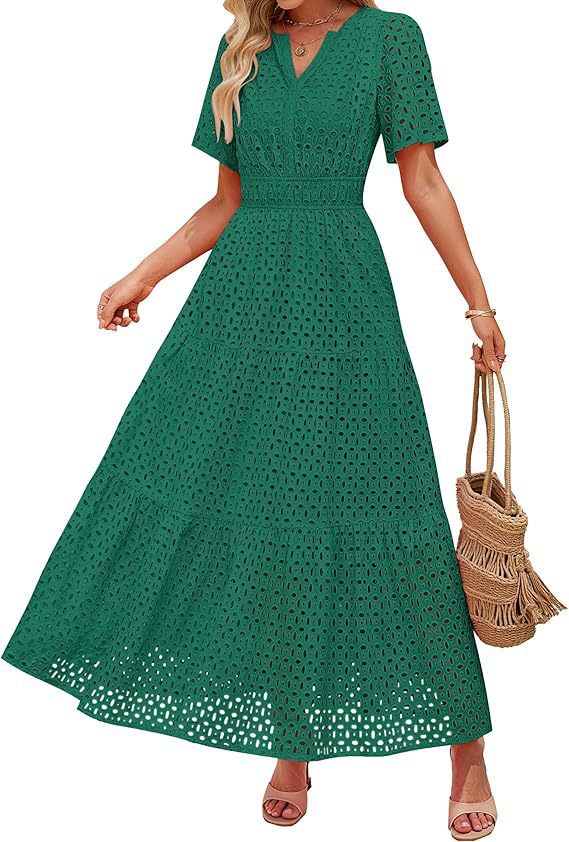 Women's A- Line Hollow Lace Cake Dress Dresses