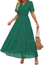 Women's A- Line Hollow Lace Cake Dress Dresses