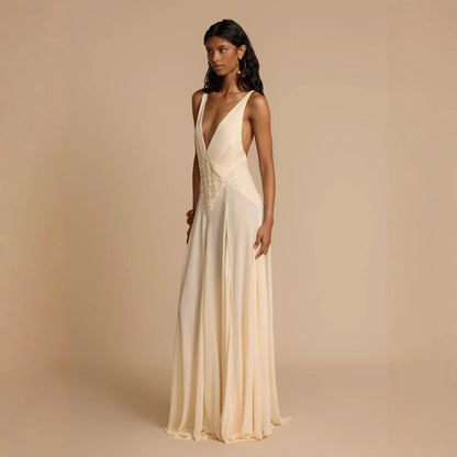 Women's Summer Simplicity Hollow Out Stitching Lace Dresses
