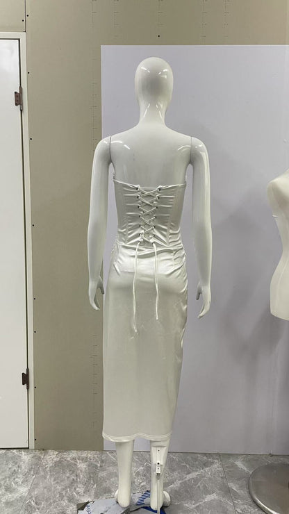 Women's Summer Party Elegant Twisted Dress Split Dresses