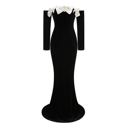 Long Sleeve Dress Hepburn Style Fishtail Dresses