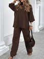 Women's Linen Casual Lace Up Loose Trousers Suits