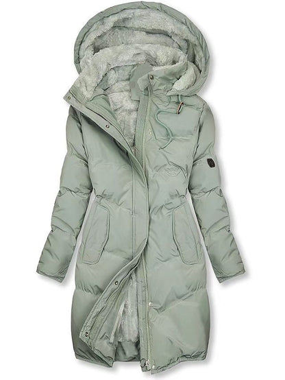 Women's With Cashmere Fur Collar Pockets Coats