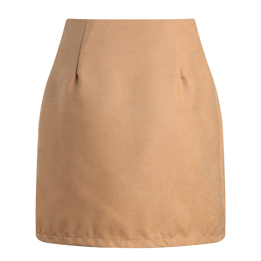Women's High Waist Tartan Tight Pencil Wool Skirts