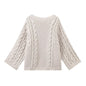 Women's Graceful Unique Pullover Long-sleeved Knitted Sweaters