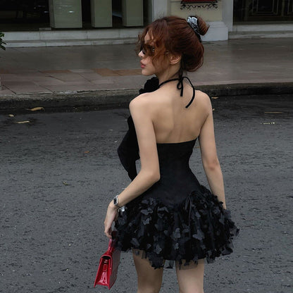 Women's Solid Color High Waist Fashion Tube Dresses