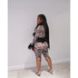 Women's Color Sexy Fur Collar Trendy Lace Suits