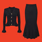 Classy Dress Fitted Waist Knitted Fishtail Dresses