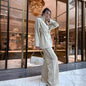 Autumn Fashion Color Contrast Drawstring Elastic Suits
