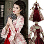 Medieval Victorian Court Dress Gothic Long Sleeve Printed Dresses
