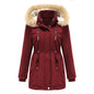 Women's Loose Cotton Clothes Removable Hat Fleece Coats