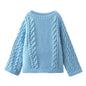 Women's Graceful Unique Pullover Long-sleeved Knitted Sweaters