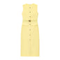 Spring With Belt Crepe Sleeveless Midi Dresses
