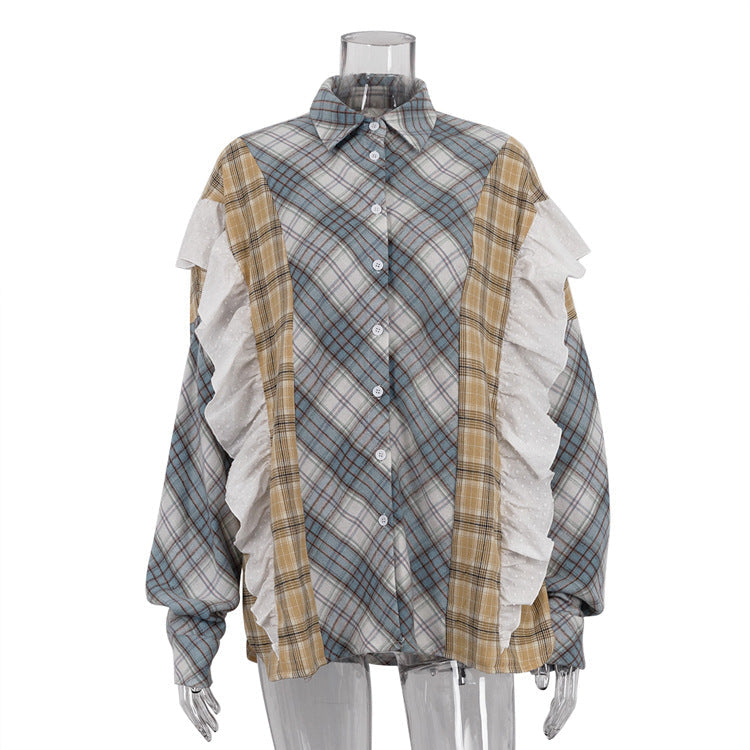 Women's Single-breasted Loose Casual Fashion Outer Wear Blouses