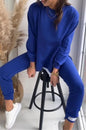 Women's Rib Long-sleeved Double-sided Zipper Straight Sports Suits