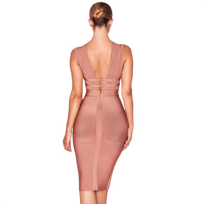 Women's Summer Sexy Low-cut Bandage One-piece Dress Dresses