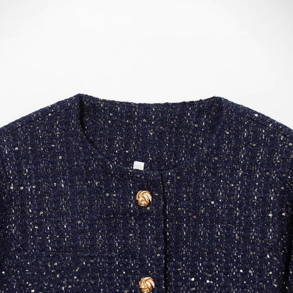 Women's Casual Round Neck Classic Style Woolen Coats