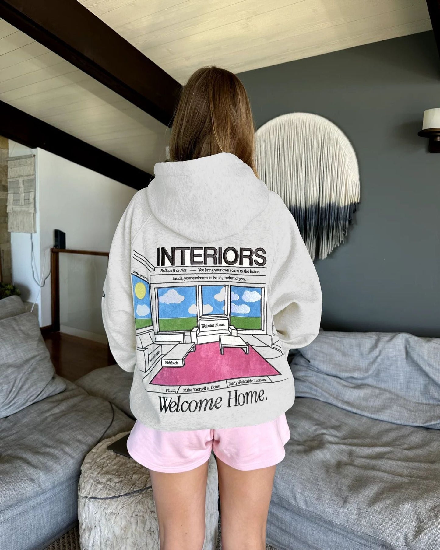 Women's Warm Embroidered Letter Trendy Hooded Sweaters