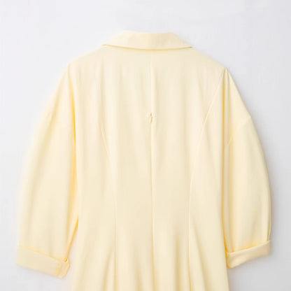 Summer Lapel Shirt Trench Solid Color Dresses