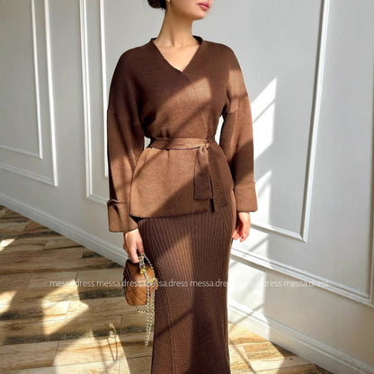 Wide Sleeve Temperament High Waist Half-length Suits