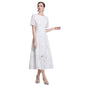 Women's Neck Ruffle Sleeve Lace Dress Summer Dresses
