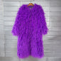Imitation Tan Wool Extended Furry Color Coats