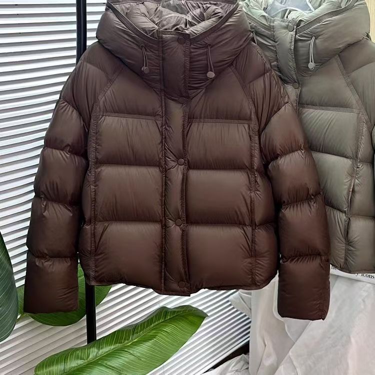 Women's Color Puff Hood Loose Cotton Padded Coats