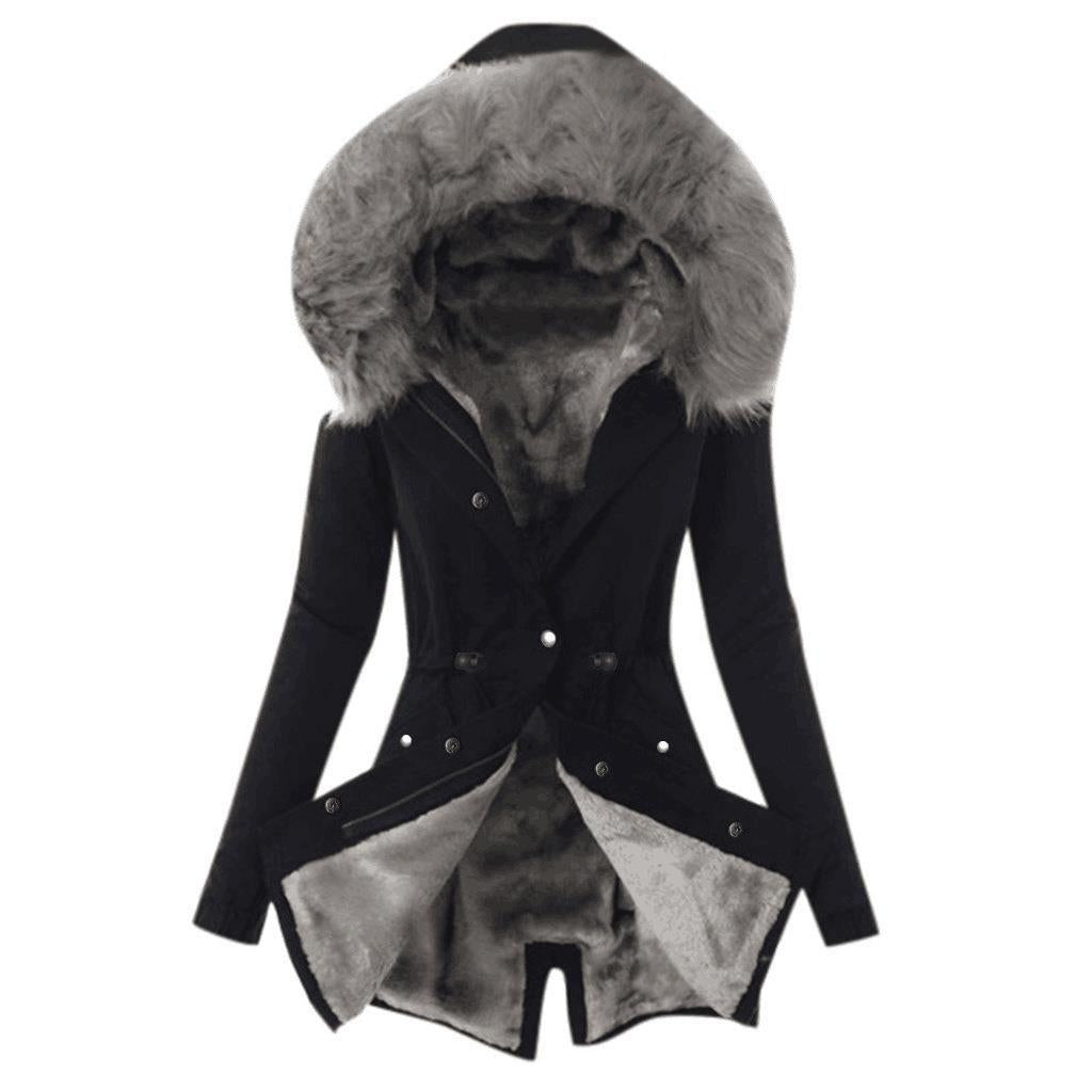 Women's Clothes Hooded Slim Fit Warm Zipper Coats