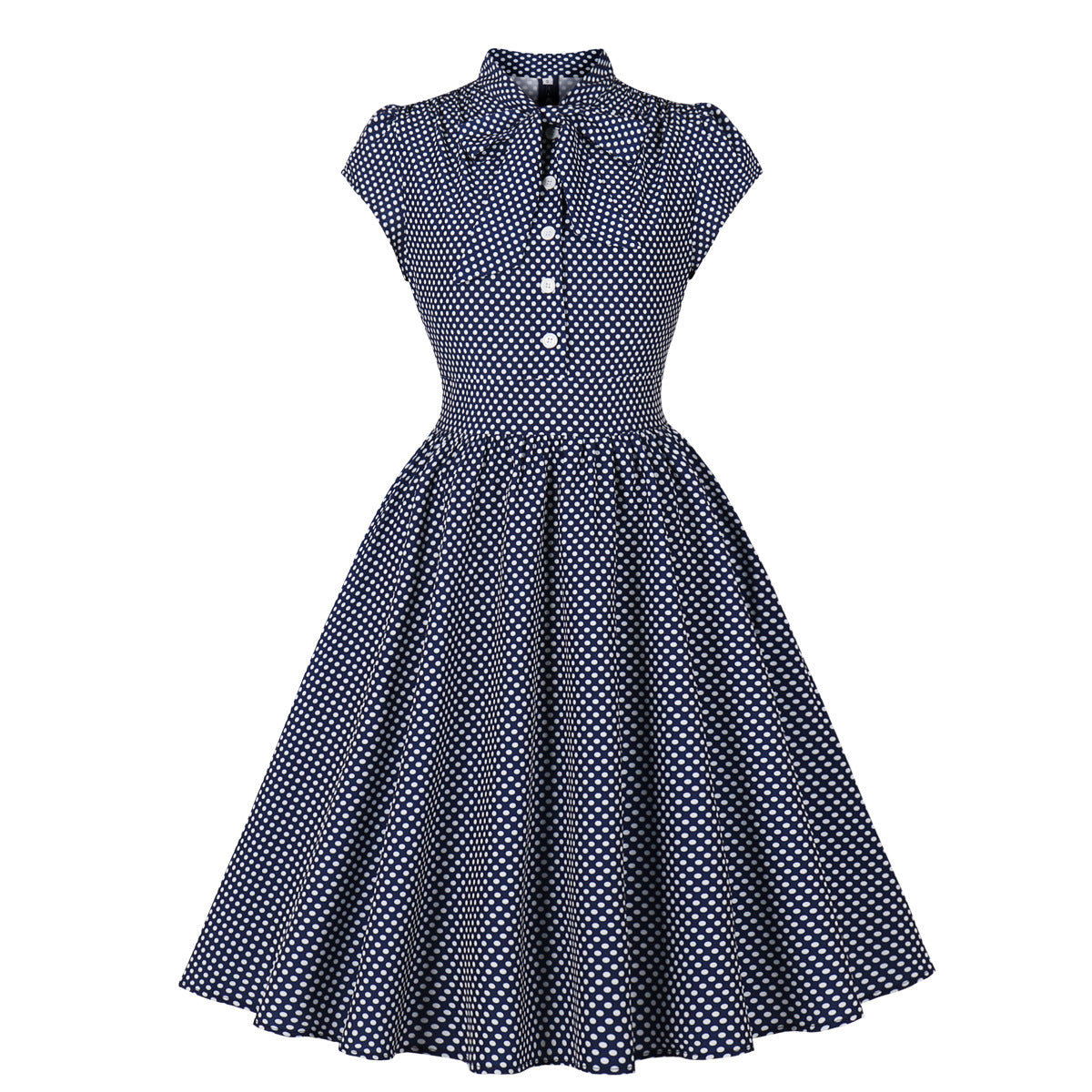 Women's Dots Single Row Button Sleeve High Shorts