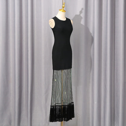 Women's Phantom Round Neck Sleeveless Long Dress Dresses